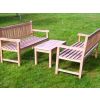 Richmond Teak Garden Benches & Coffee Table Set - 1