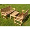 Richmond Teak Garden Benches & Coffee Table Set - 0