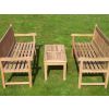Richmond Teak Garden Benches & Coffee Table Set - 2