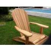 Luxury Teak Adirondack Chair with Footstool - 6