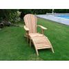 Luxury Teak Adirondack Chair with Footstool - 2