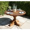 1.2m Reclaimed Teak Outdoor Open Slatted Dartmouth Table with 6 Latifa Chairs - 11