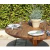 1.2m Reclaimed Teak Outdoor Open Slatted Dartmouth Table with 6 Latifa Chairs - 14