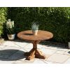 1.2m Reclaimed Teak Outdoor Open Slatted Dartmouth Table with 4 Donna Armchairs - 9