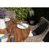 1.2m Reclaimed Teak Outdoor Open Slatted Dartmouth Table with 4 Donna Armchairs - 6