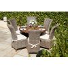 1.2m Reclaimed Teak Outdoor Open Slatted Dartmouth Table with 6 Latifa Chairs - 0
