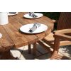 1.2m Reclaimed Teak Outdoor Open Slatted Dartmouth Table with 4 Marley Armchairs - 9