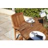 1.2m Reclaimed Teak Outdoor Open Slatted Dartmouth Table with 4 Marley Armchairs - 3