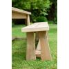 Swedish Redwood Chunky Dining Table with 2 Backless Benches - 2