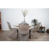 1.2m Reclaimed Teak Root Circular Dining Table with 4 Zorro Chairs  - 1