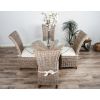 1.2m Reclaimed Teak Root Circular Dining Table with 4 Latifa Chairs - 2