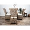 1.2m Reclaimed Teak Root Circular Dining Table with 4 Latifa Chairs - 4