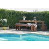2m Reclaimed Teak Outdoor Open Slatted Table with 2 Backless Benches  - 6