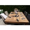 2m Reclaimed Teak Open Slatted Dining Table with 6 Donna Armchairs  - 10