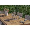 2m Reclaimed Teak Open Slatted Dining Table with 6 Donna Armchairs  - 0