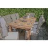 2m Reclaimed Teak Outdoor Open Slatted Table with 8 Latifa Chairs  - 5