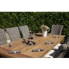 2m Reclaimed Teak Outdoor Open Slatted Table with 8 Latifa Chairs  - 1