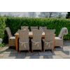 2m Reclaimed Teak Outdoor Open Slatted Table with 8 Latifa Chairs  - 6