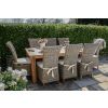 2m Reclaimed Teak Outdoor Open Slatted Table with 8 Latifa Chairs  - 7