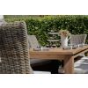 2m Reclaimed Teak Outdoor Open Slatted Table with 8 Latifa Chairs  - 9