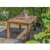 2m Reclaimed Teak Outdoor Open Slatted Table with 2 Backless Benches  - 10