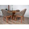 1.5m x 1.2m Reclaimed Teak Root Oval Dining Table with 4 Scandi Chairs - 8