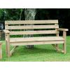 Swedish Redwood Rustic Bench - 0