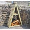 Hustyns Triangle Log Store with Shelf - 2 Sizes - 1