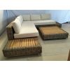 Zuri Natural Wicker and Teak Corner Sofa - 1