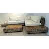 Zuri Natural Wicker and Teak Corner Sofa - 2