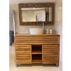 Diva Teak Large Washstand with Cupboards, Drawer and Shelves - 140cm X 80cm - 3
