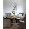 1.3m Farmhouse Pedestal Dining Table with 4 Donna Armchairs - 1