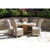 1.8m Reclaimed Teak Character Garden Table with 8 Latifa Chairs - 0