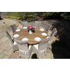 1.8m Reclaimed Teak Character Garden Table with 8 Latifa Chairs - 1