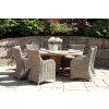 1.8m Reclaimed Teak Character Garden Table with 8 Donna Chairs - 0