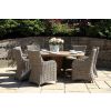 1.3m Reclaimed Teak Character Garden Table with 6 Donna Chairs - 0