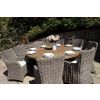 1.8m Reclaimed Teak Character Garden Table with 8 Donna Chairs - 1