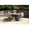 1.8m Reclaimed Teak Character Garden Table with 8 Stackable Zorro Chairs - 1