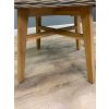 1.2m Reclaimed Teak Flute Root Circular Dining Table with 4 Scandi Armchairs - 3