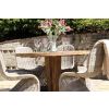 1.3m Reclaimed Teak Character Garden Table with 6 Stackable Zorro Chairs - 2
