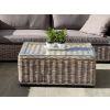 Natural Wicker Glass Topped Coffee Table - 6