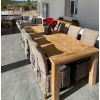 3m Reclaimed Teak Outdoor Open Slatted Table with 10 Latifa Chairs - 2