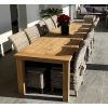 3m Reclaimed Teak Outdoor Open Slatted Table with 10 Latifa Chairs - 3