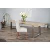 3m Industrial Chic Cubex Dining Table with Stainless Steel Legs & 10 Windsor Ring Back Chairs  - 14