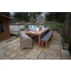 3m Reclaimed Teak Outdoor Open Slatted Table with 2 Backless Benches & 2 Donna Armchairs - 2