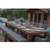 3m Reclaimed Teak Outdoor Open Slatted Table with 1 Backless Bench & 6 Donna Armchairs - 6