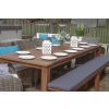 3m Reclaimed Teak Outdoor Open Slatted Table with 1 Backless Bench & 6 Donna Armchairs - 9