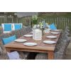 3m Reclaimed Teak Outdoor Open Slatted Table with 10 Donna Armchairs - 1