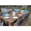 3m Reclaimed Teak Outdoor Open Slatted Table with 10 Donna Armchairs - 2