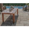 3m Reclaimed Teak Outdoor Open Slatted Table with 2 Backless Benches & 2 Donna Armchairs - 3
